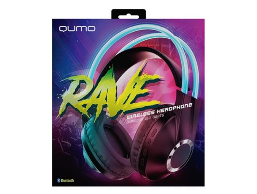 Игровые наушники беспроводные Qumo Party Rave темно серебристые